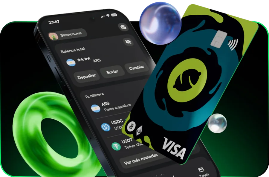 La app y la tarjeta de Lemon